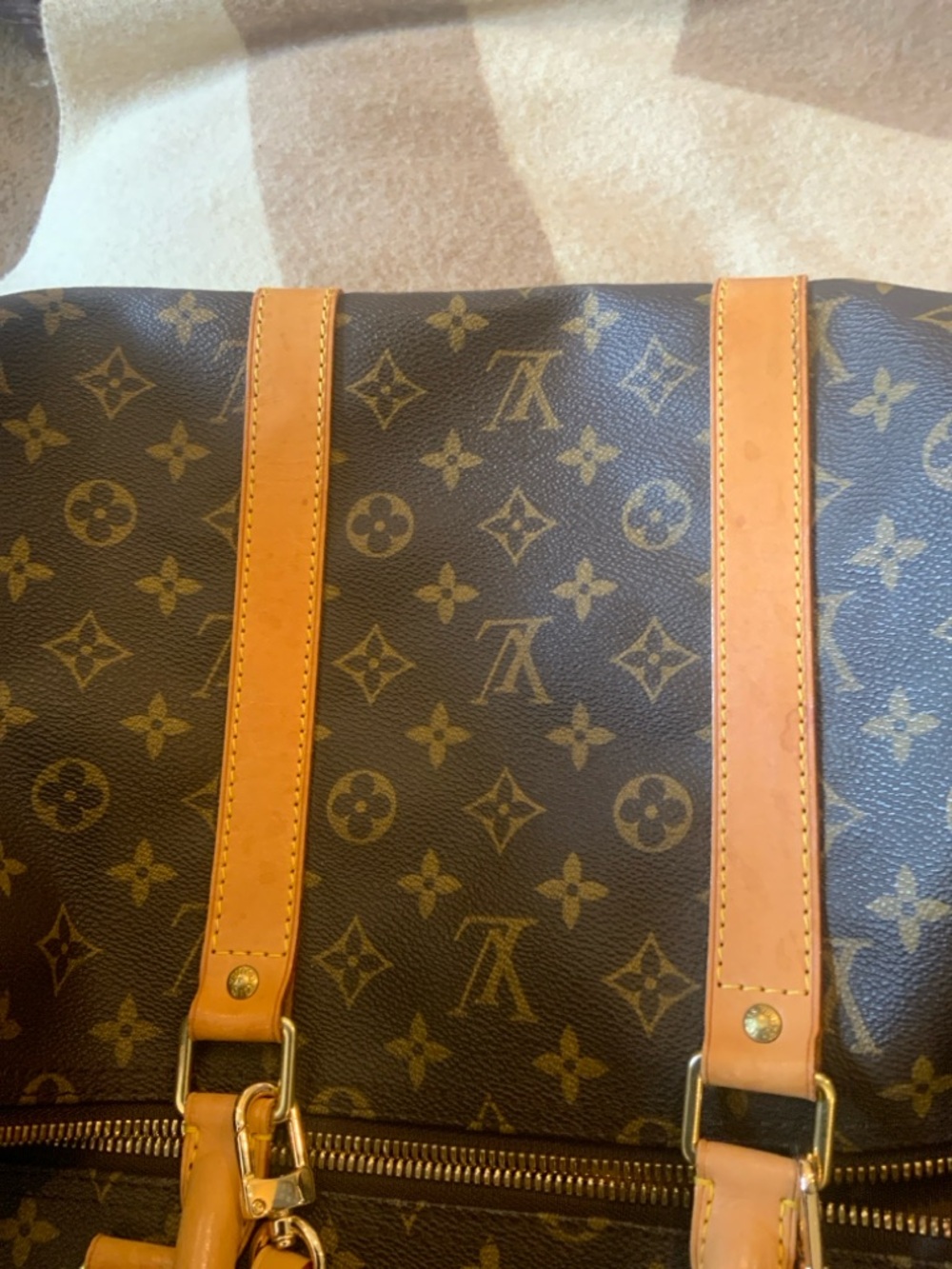 Louis Vuitton Monogram Canvas Duffel with Natural Leather Trim - Picture 3 of 10